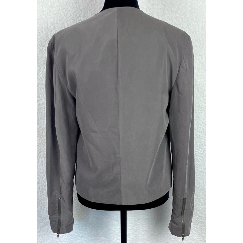 PINKMELO • Grey/Gold Drape Front Jacket, S - Picture 7 of 14